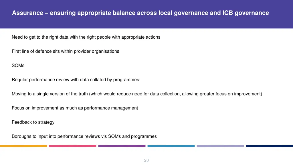 assurance ensuring appropriate balance across