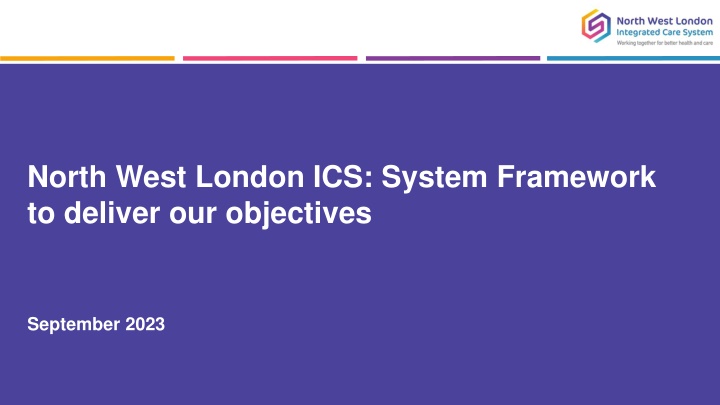 north west london ics system framework to deliver