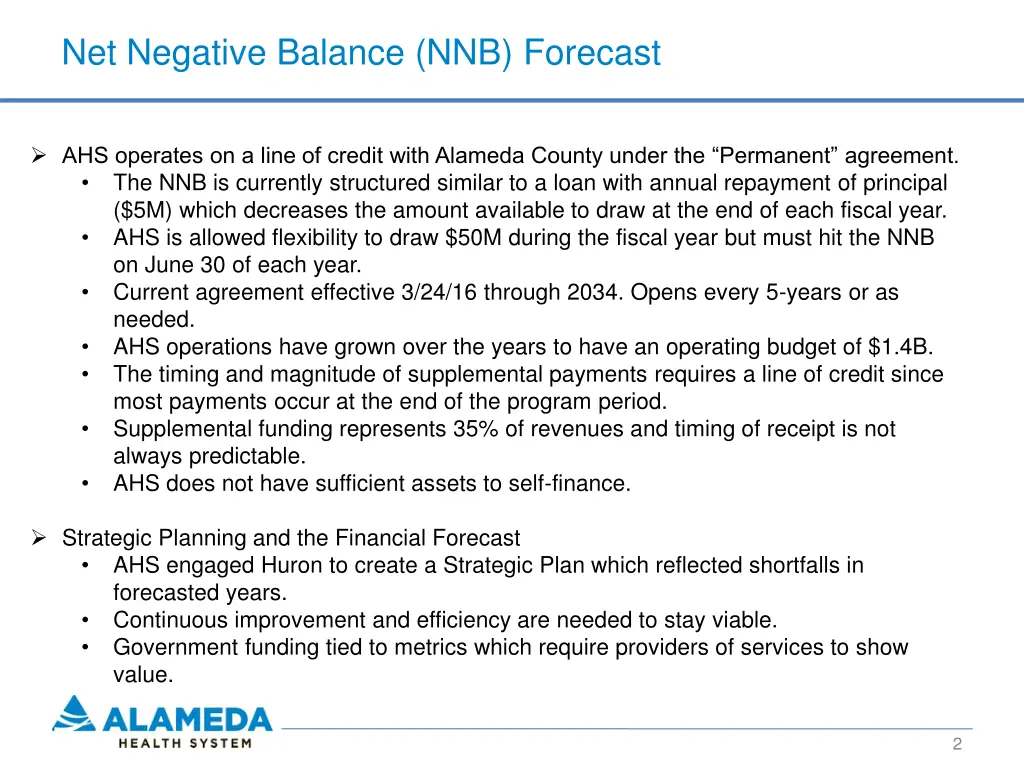 net negative balance nnb forecast