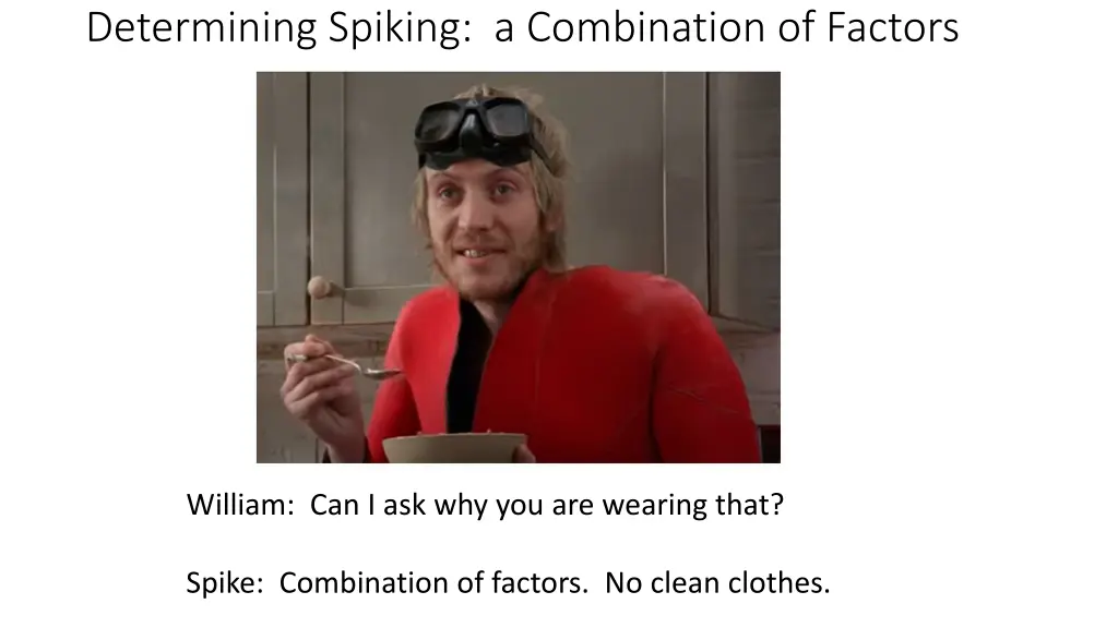 determining spiking a combination of factors