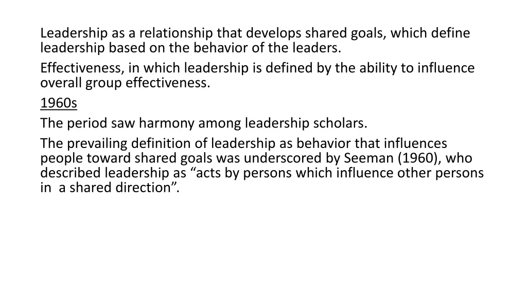 leadership as a relationship that develops shared