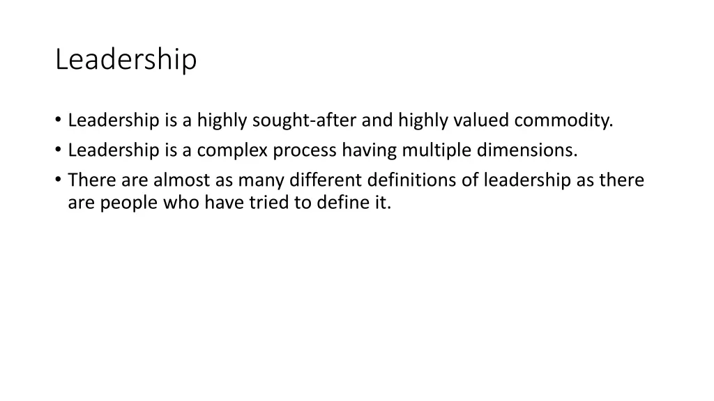 leadership