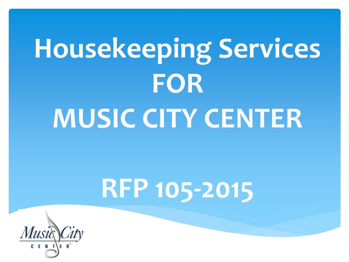 housekeeping services for music city center