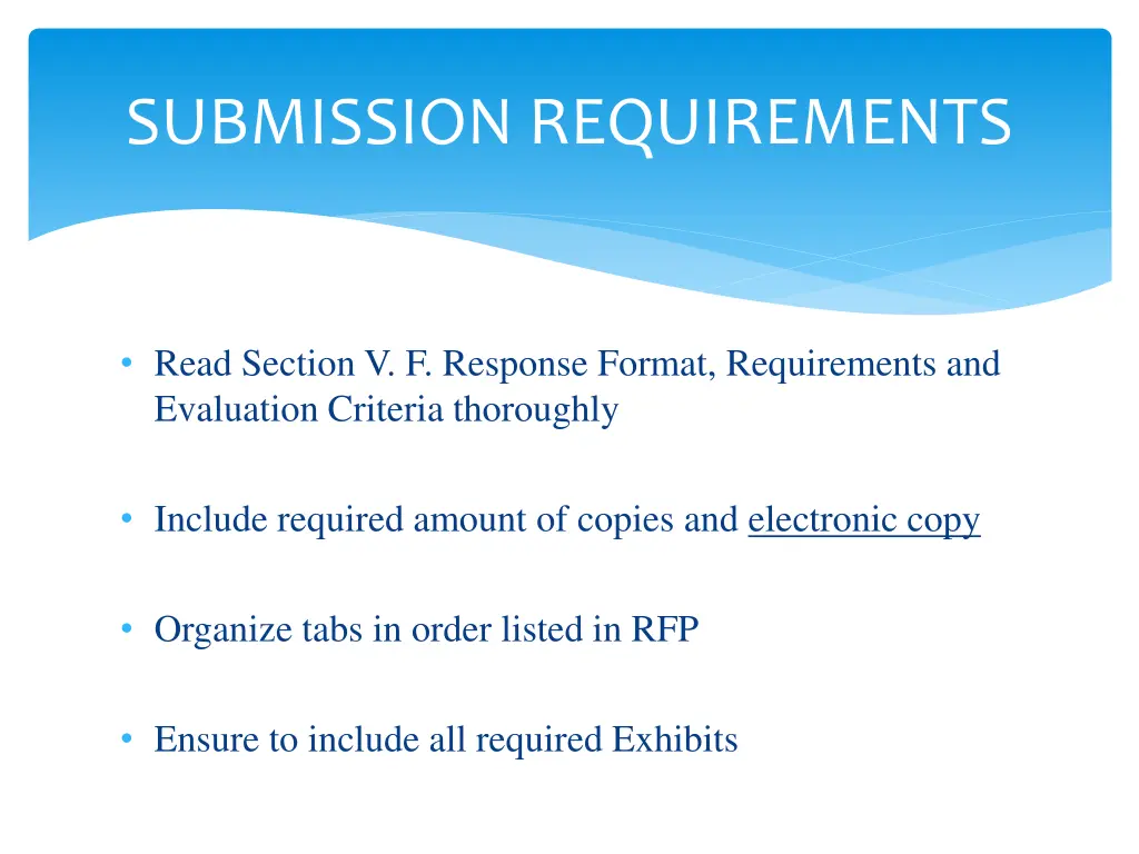 submission requirements 1