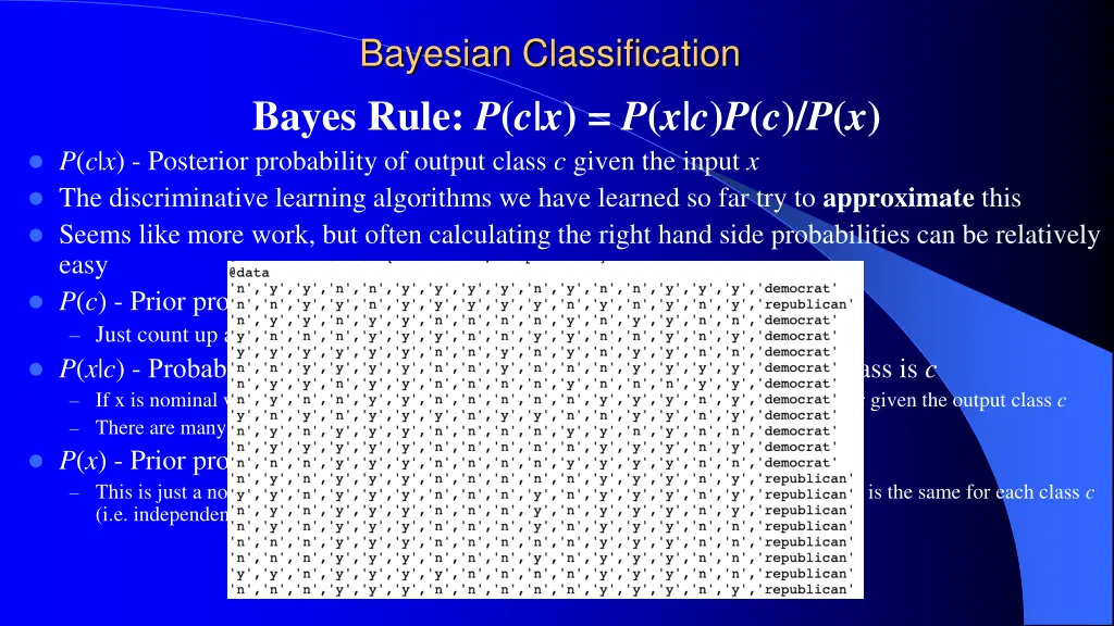 bayesian classification