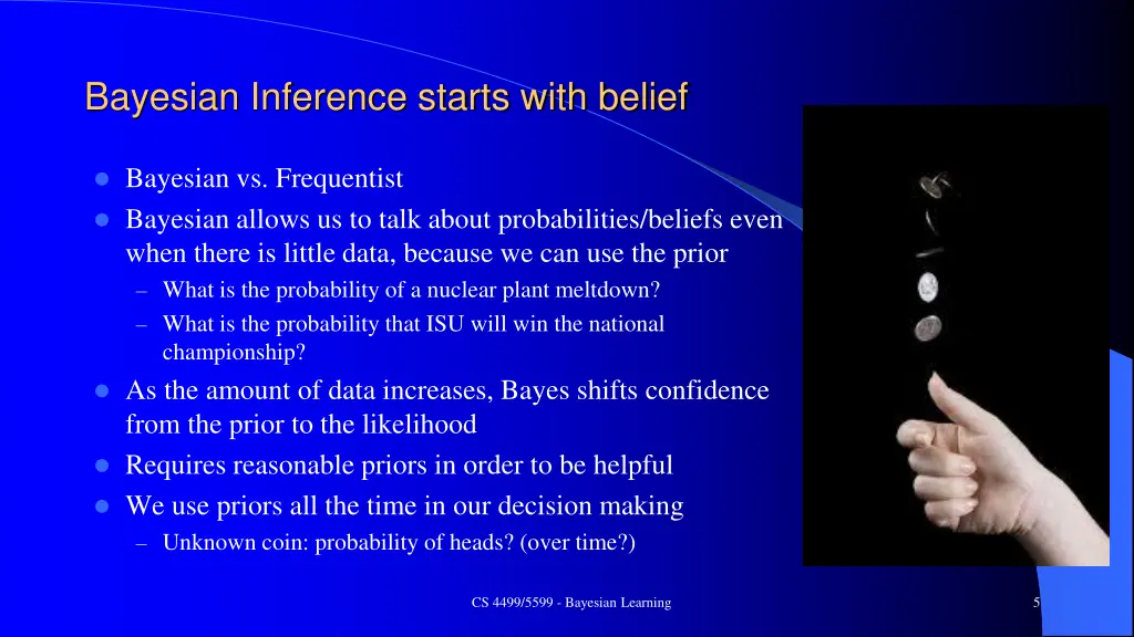 bayesian inference starts with belief