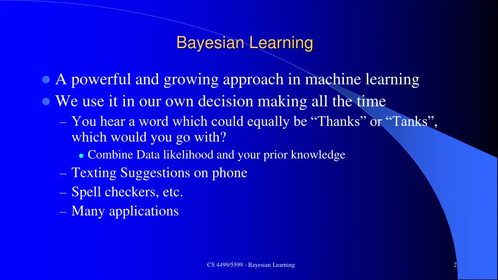 bayesian learning