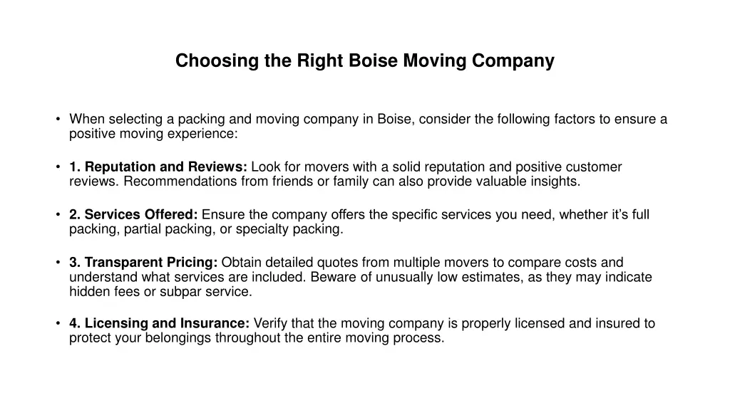 choosing the right boise moving company