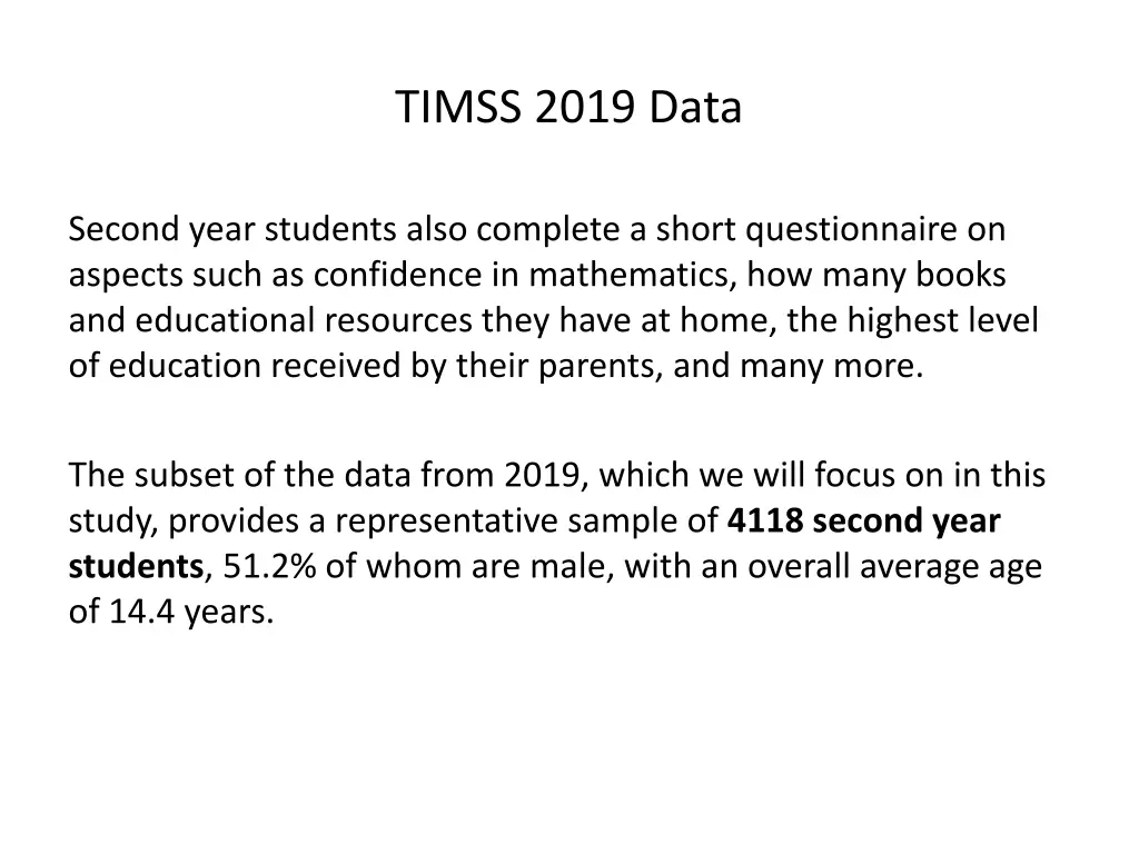 timss 2019 data