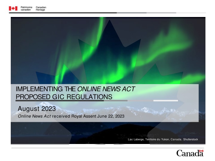 implementing the online news act proposed