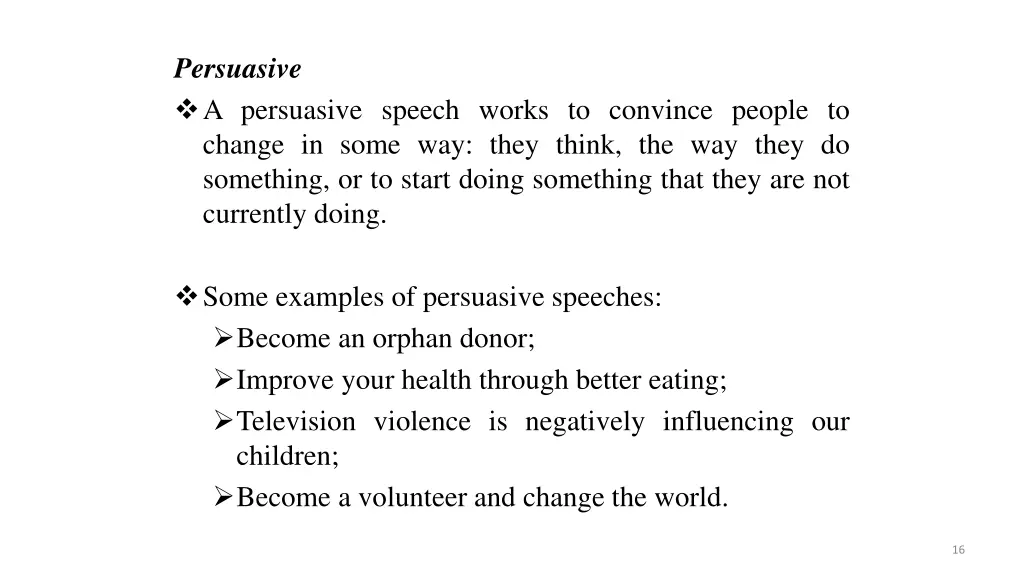 persuasive a persuasive speech works to convince