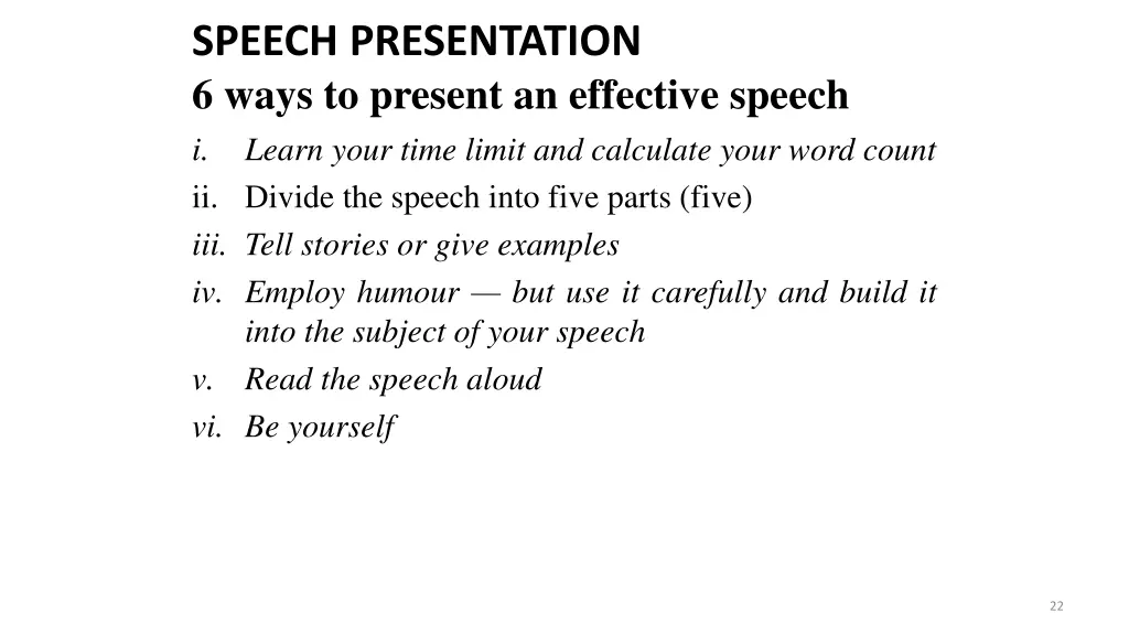 speech presentation 6 ways to present