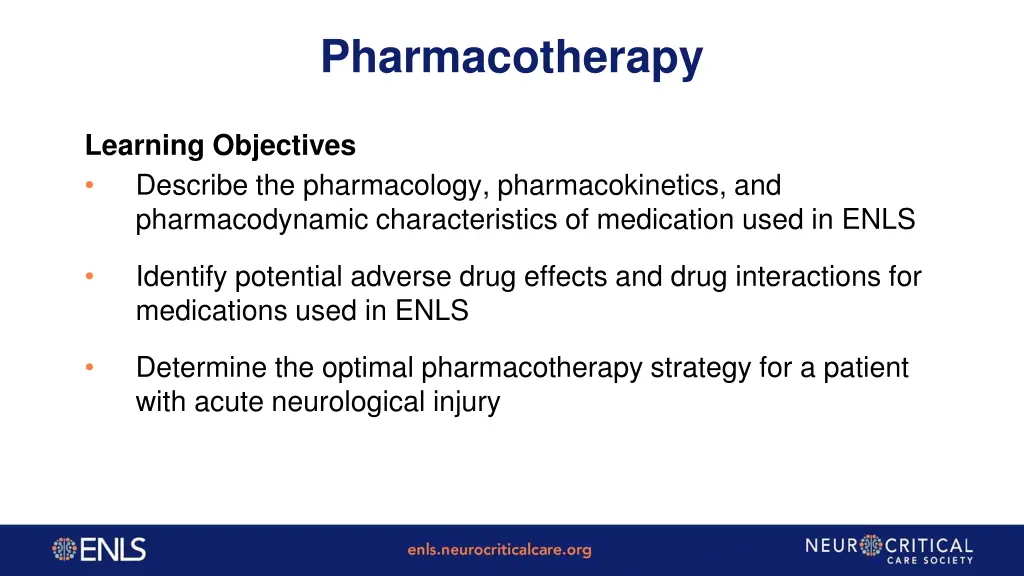 pharmacotherapy