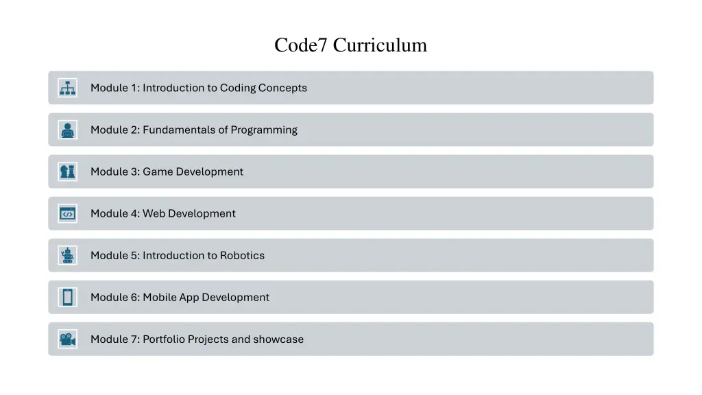 code7 curriculum