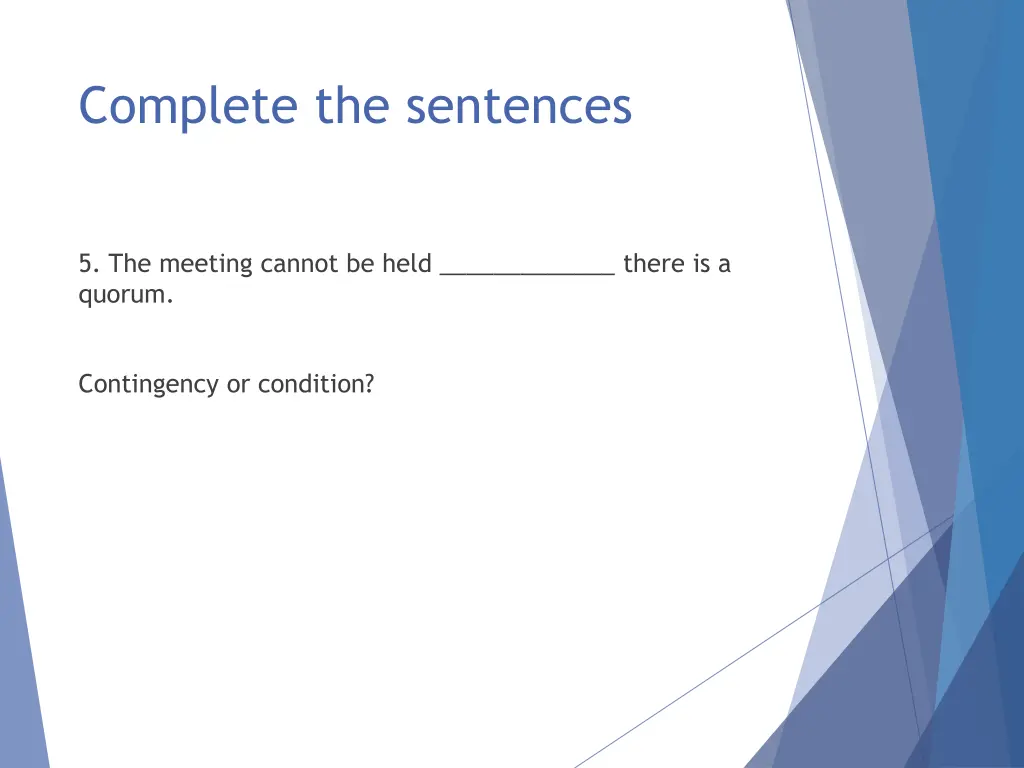 complete the sentences 12