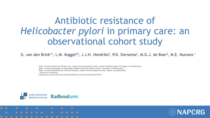 antibiotic resistance of helicobacter pylori