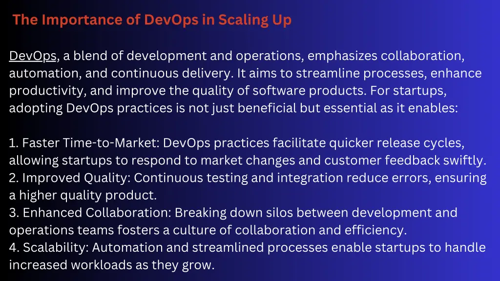 the importance of devops in scaling up