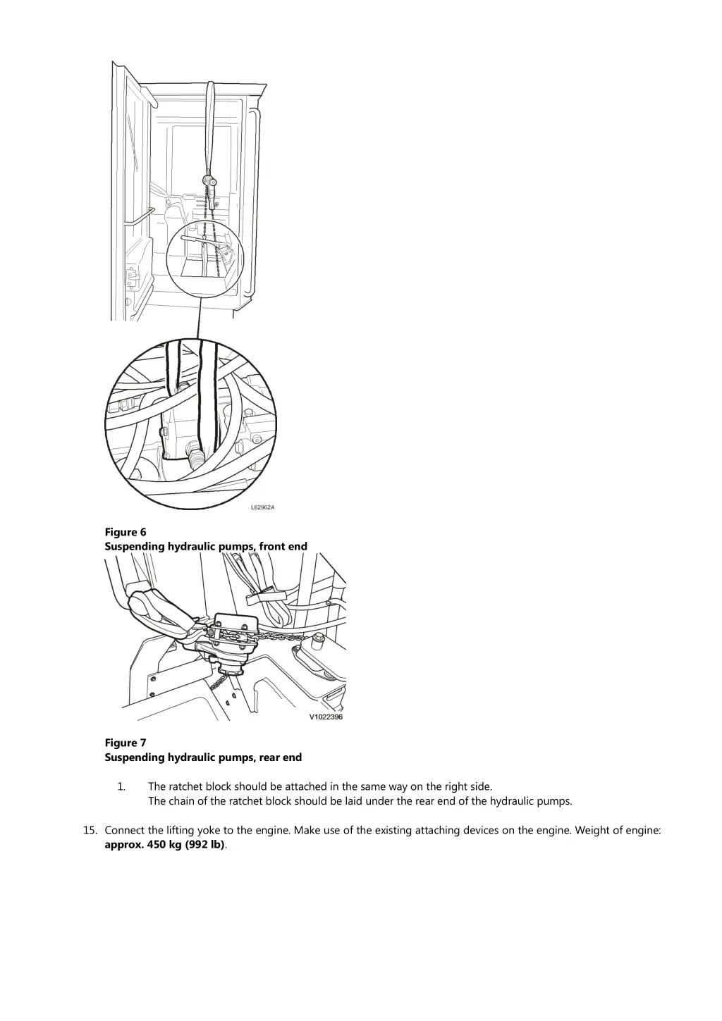 figure 6 suspending hydraulic pumps front end