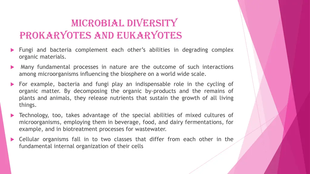 microbial diversity prokaryotes and eukaryotes