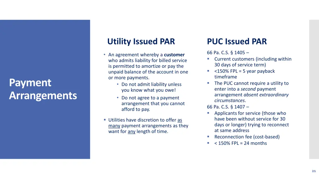 payment arrangements