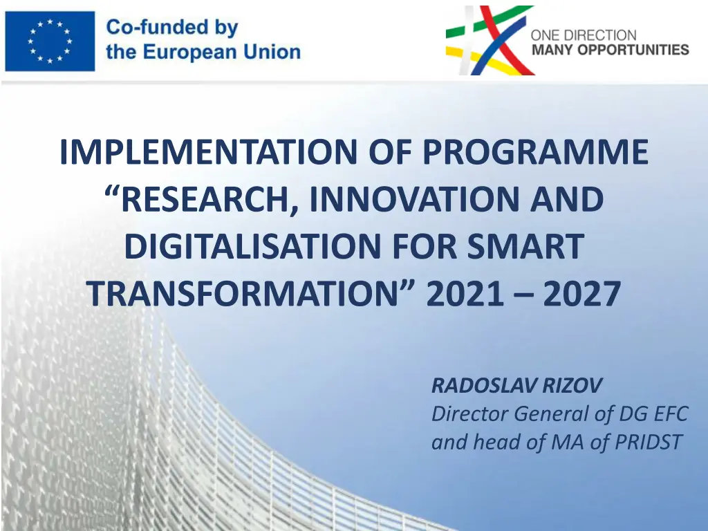 implementation of programme research innovation