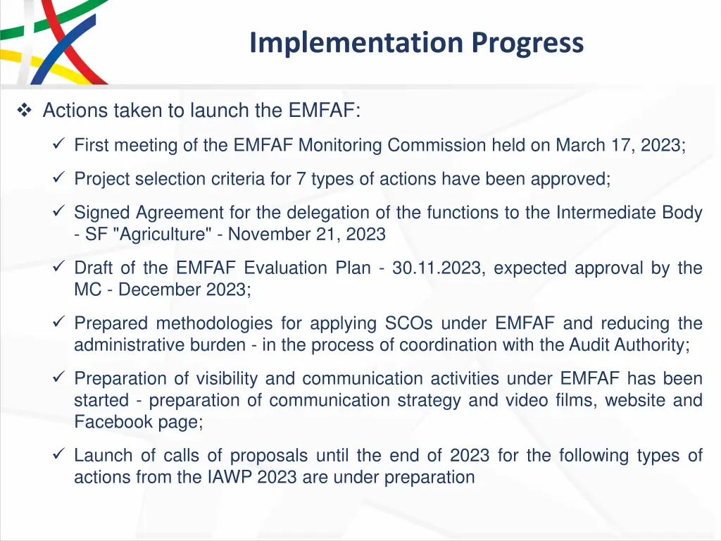 implementation progress 11