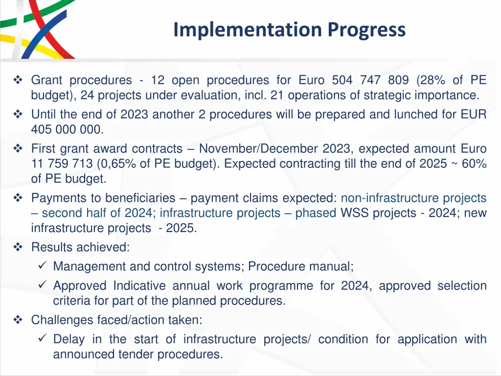 implementation progress 3