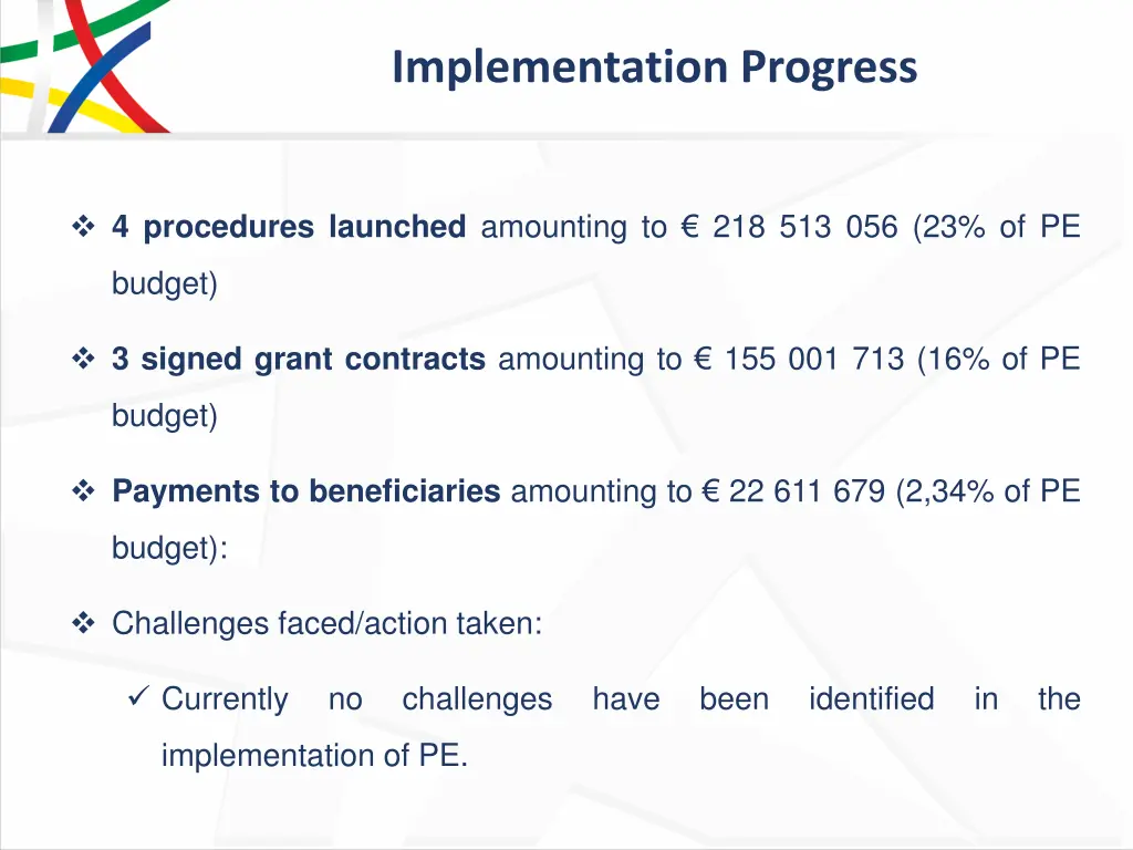 implementation progress 8