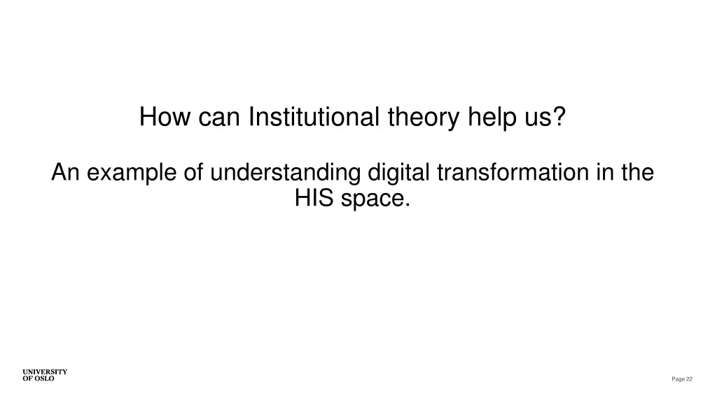 how can institutional theory help us