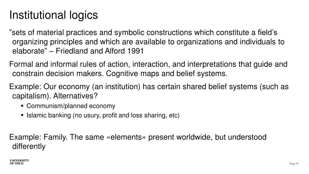 institutional logics