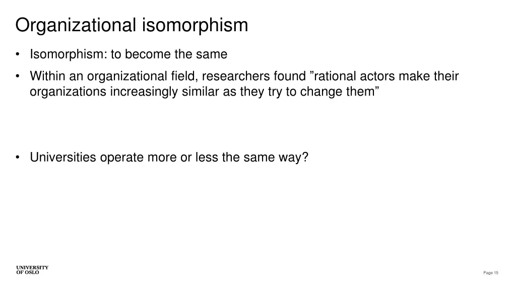 organizational isomorphism