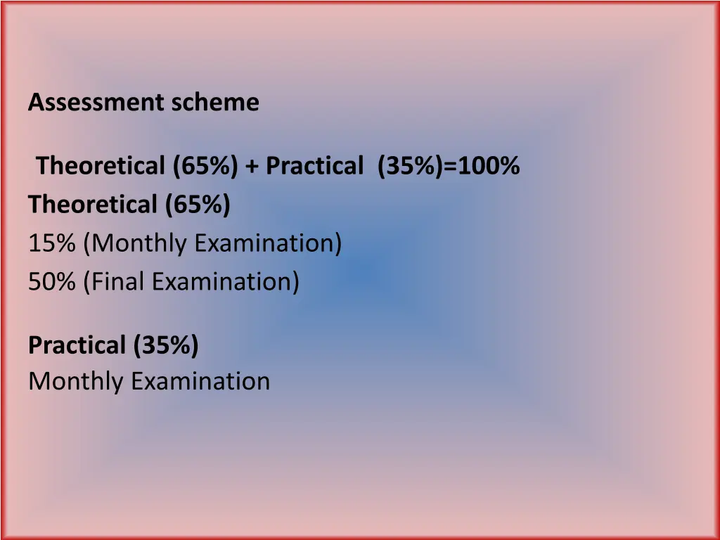 assessment scheme