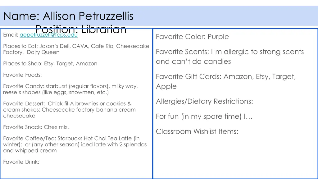 name allison petruzzellis position librarian