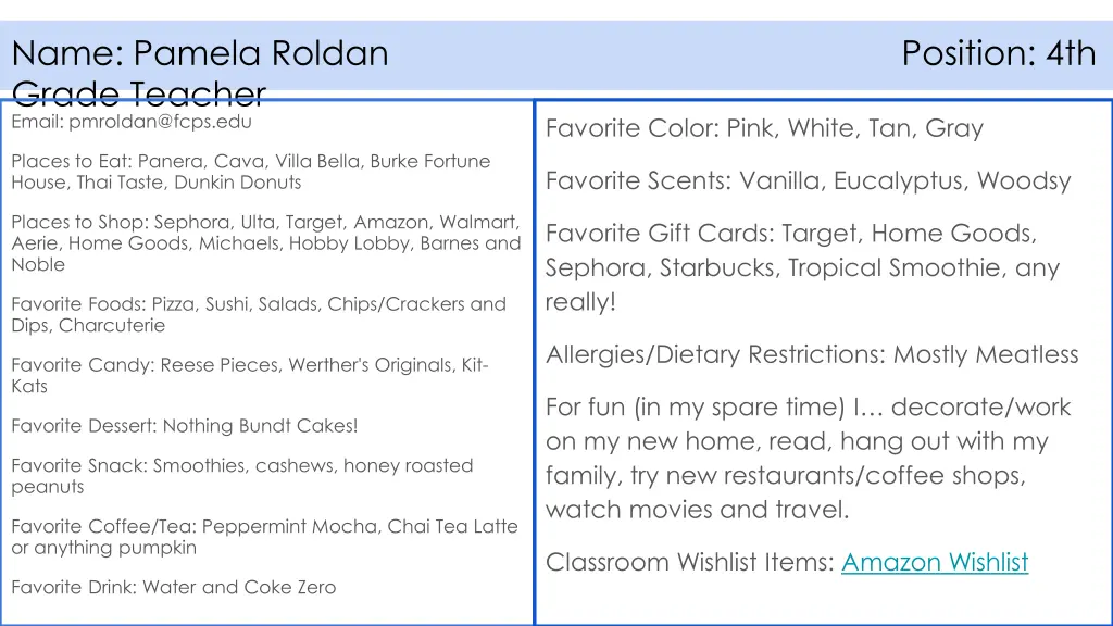 name pamela roldan grade teacher email