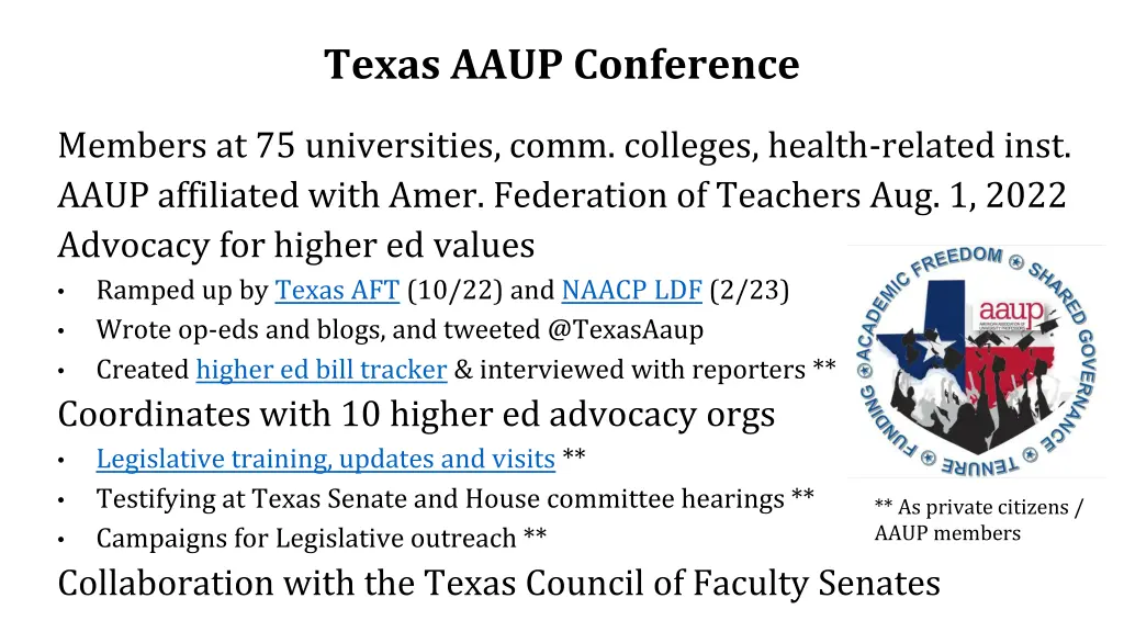 texas aaup conference