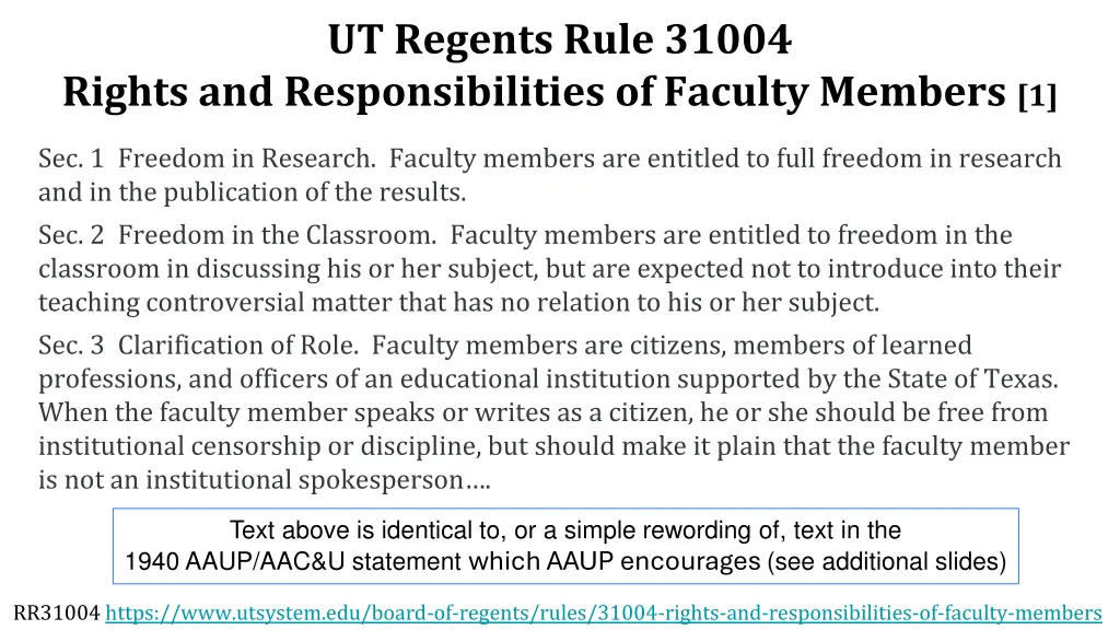 ut regents rule 31004