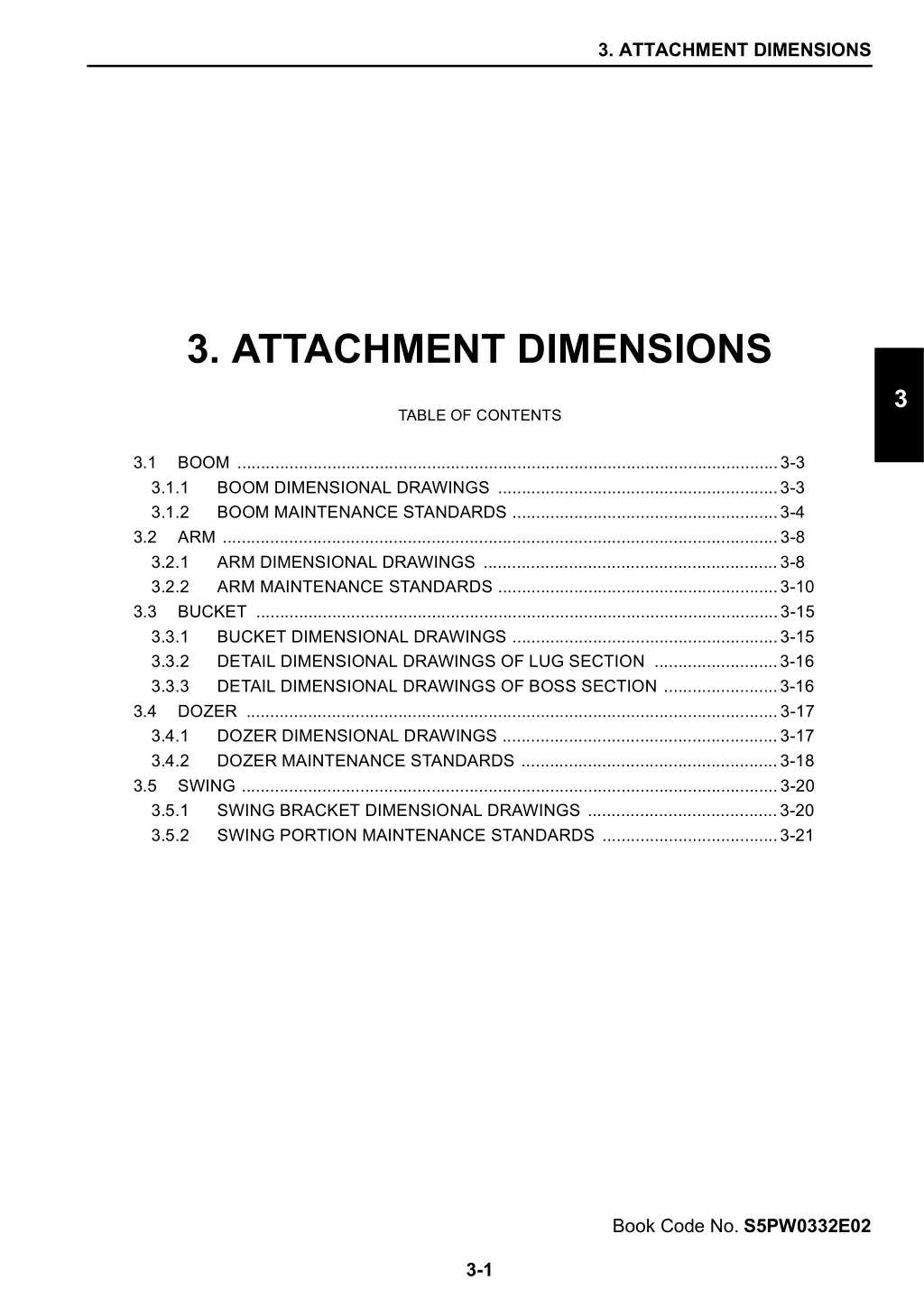 3 attachment dimensions