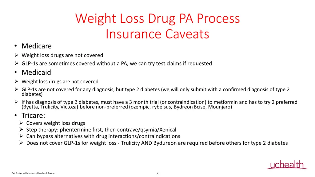 weight loss drug pa process insurance caveats