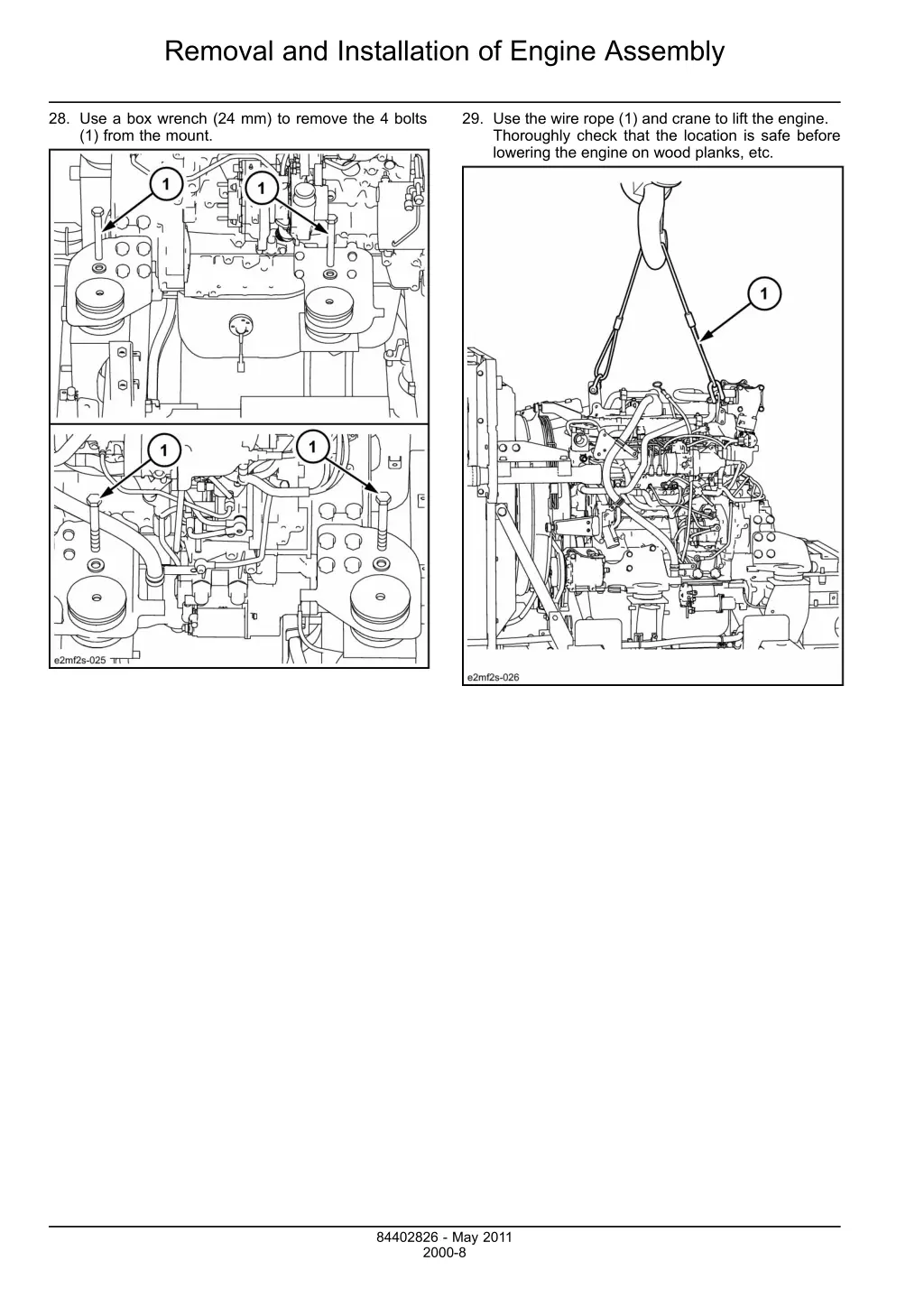 removal and installation of engine assembly 5