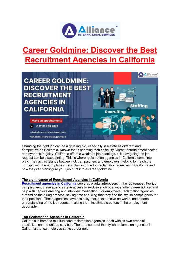 career goldmine discover the best recruitment