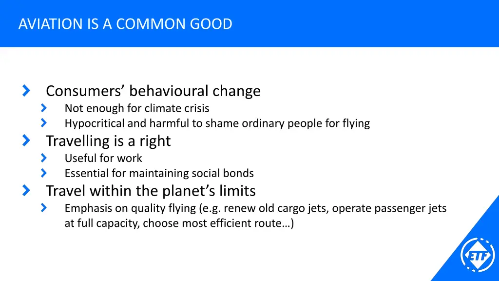 aviation is a common good