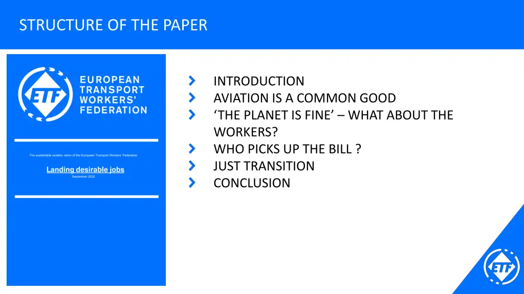 structure of the paper