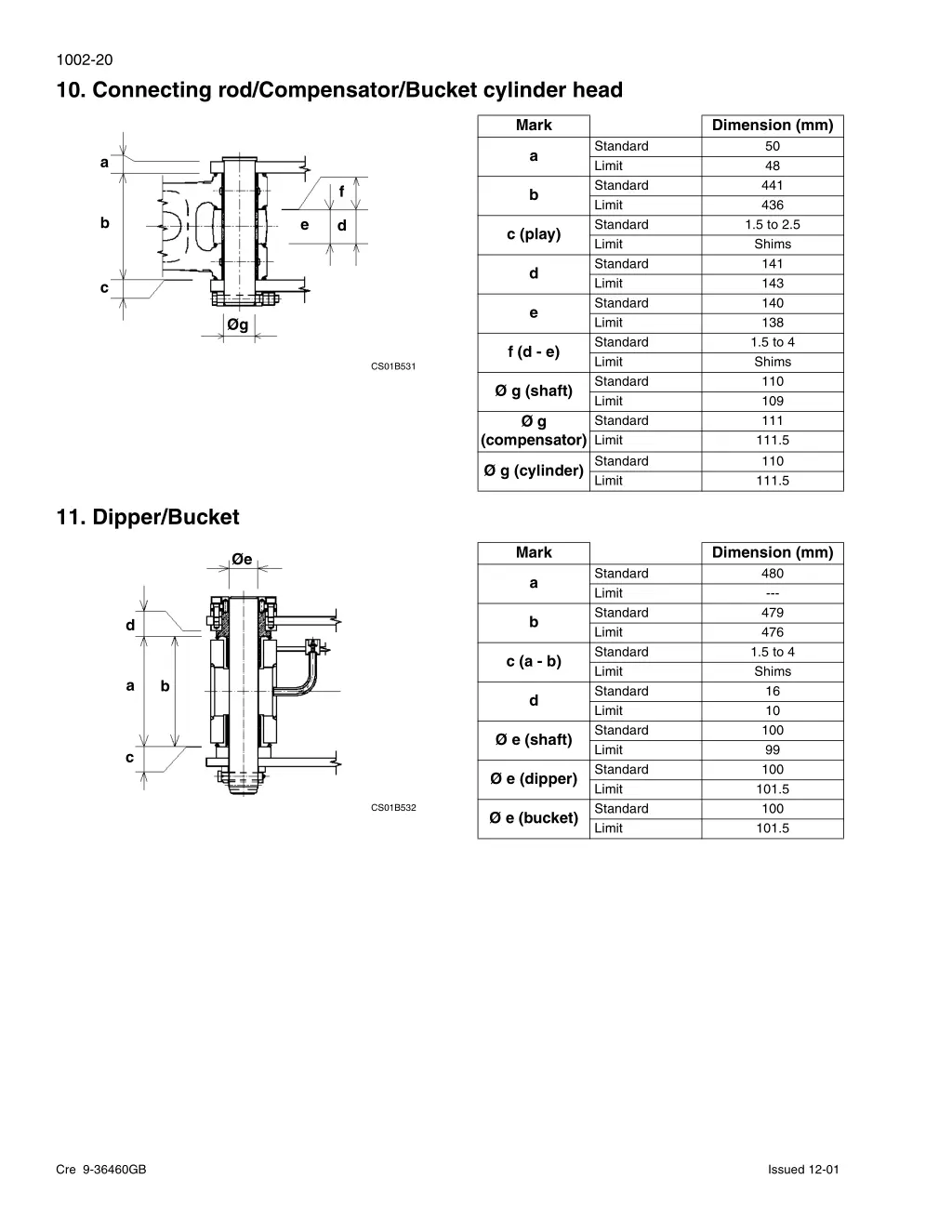 1002 20 10 connecting rod compensator bucket