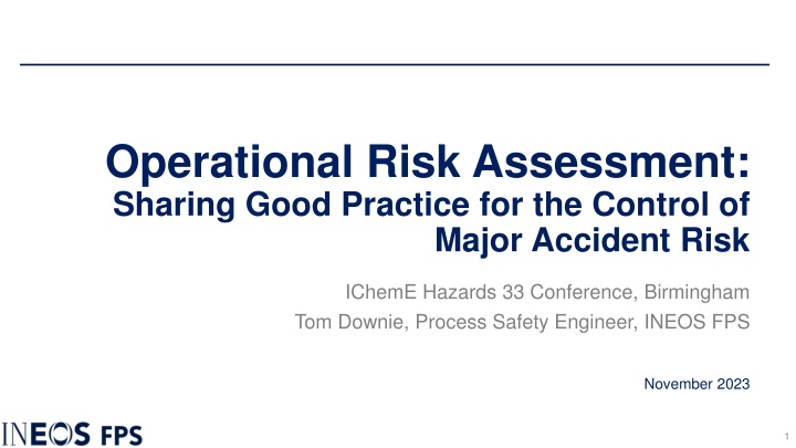 operational risk assessment sharing good practice