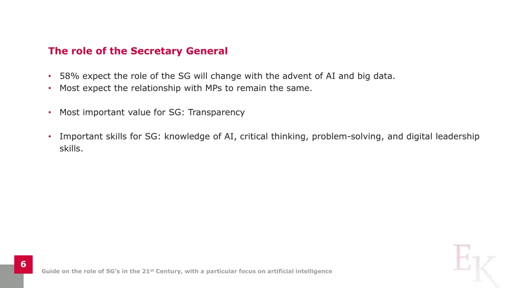 the role of the secretary general
