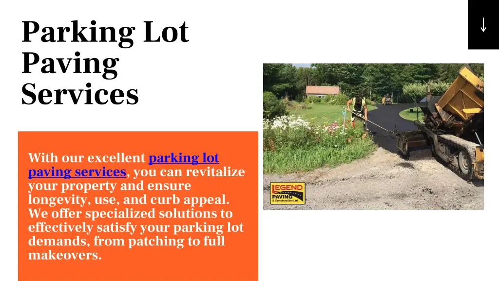 parking lot paving services