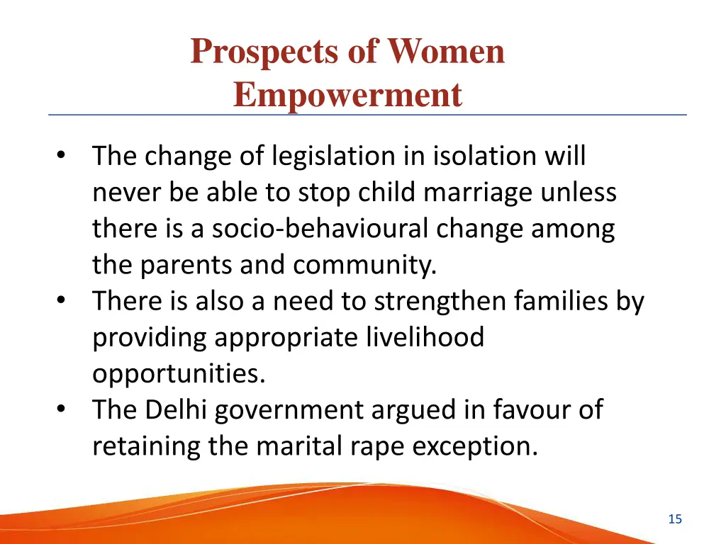 prospects of women empowerment