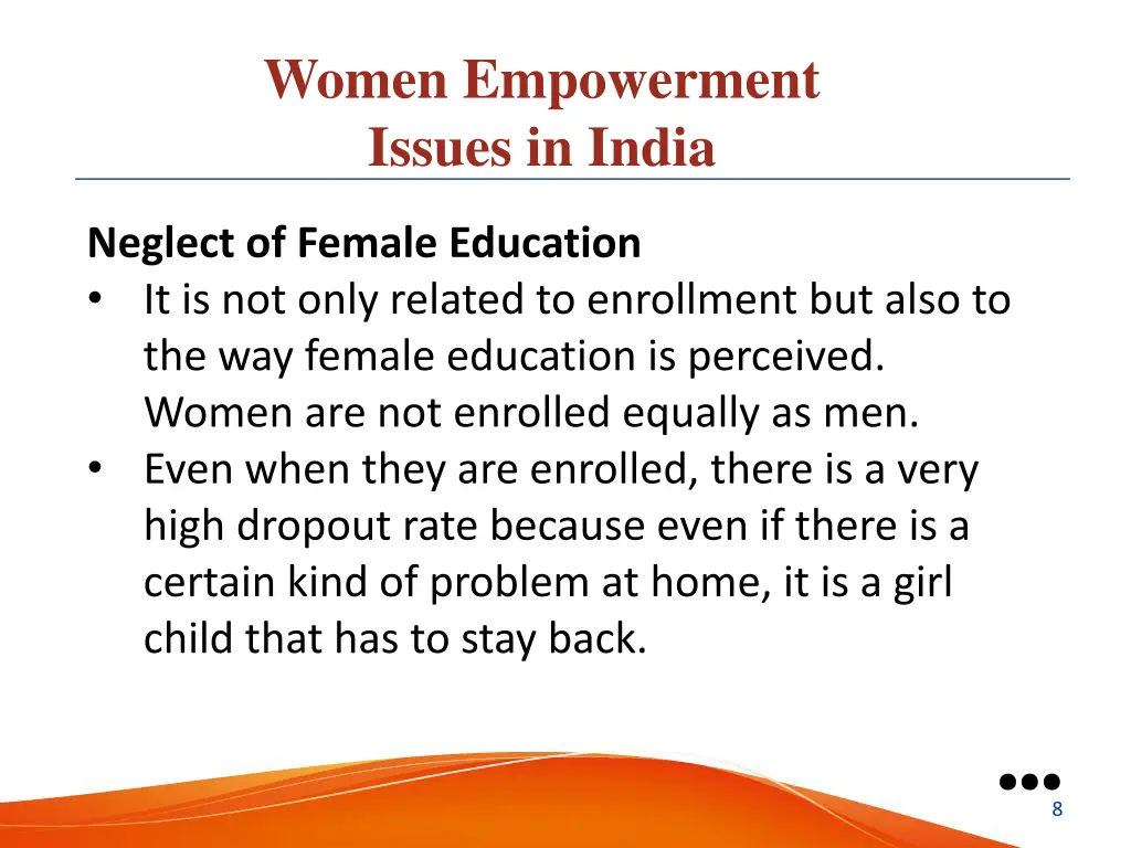 women empowerment issues in india 2