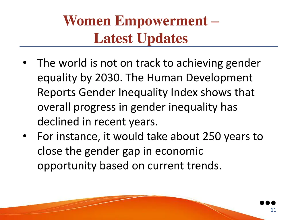 women empowerment latest updates