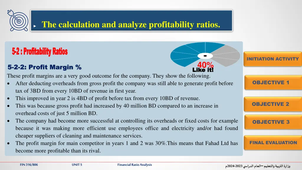 the calculation and analyze profitability ratios 3